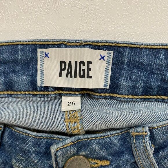 Paige Verdugo Ankle Distressed Skinny Jeans Size 26 - Picture 3 of 6